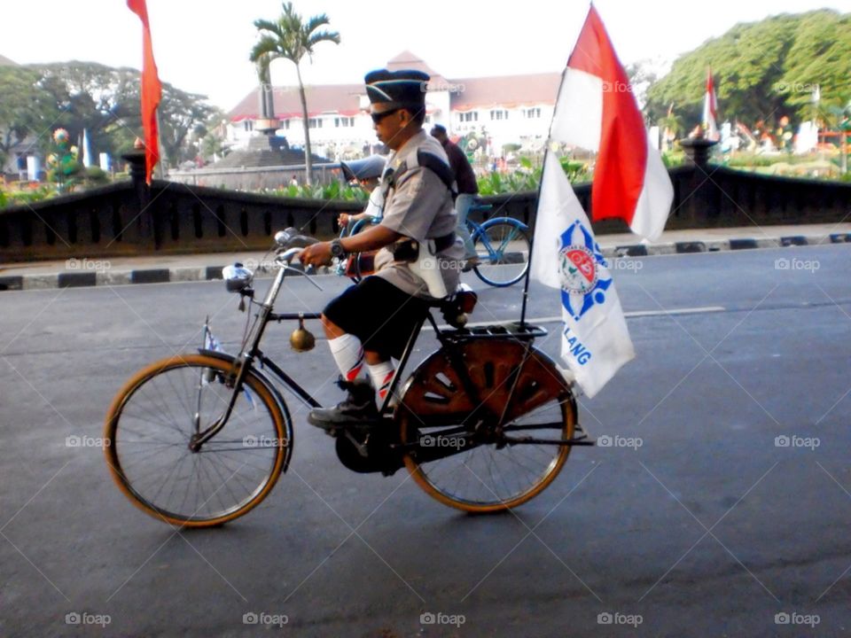 Soldier Costume . Parade Remember Historical & Independence Day Indonesia ( Agustusan )