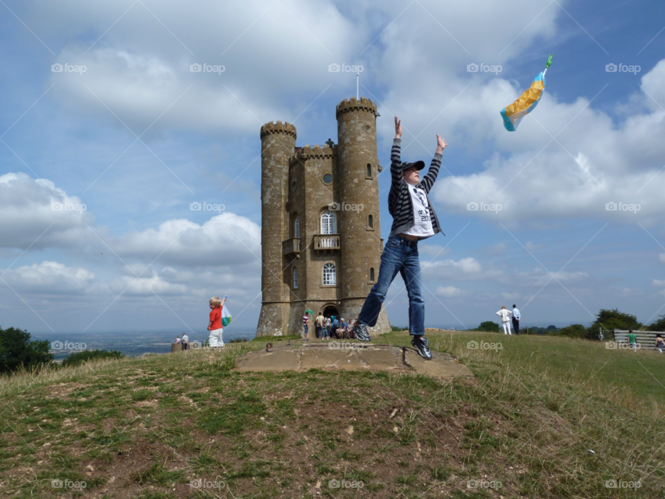 broadway tower cotswolds sky children clouds by craigsumner
