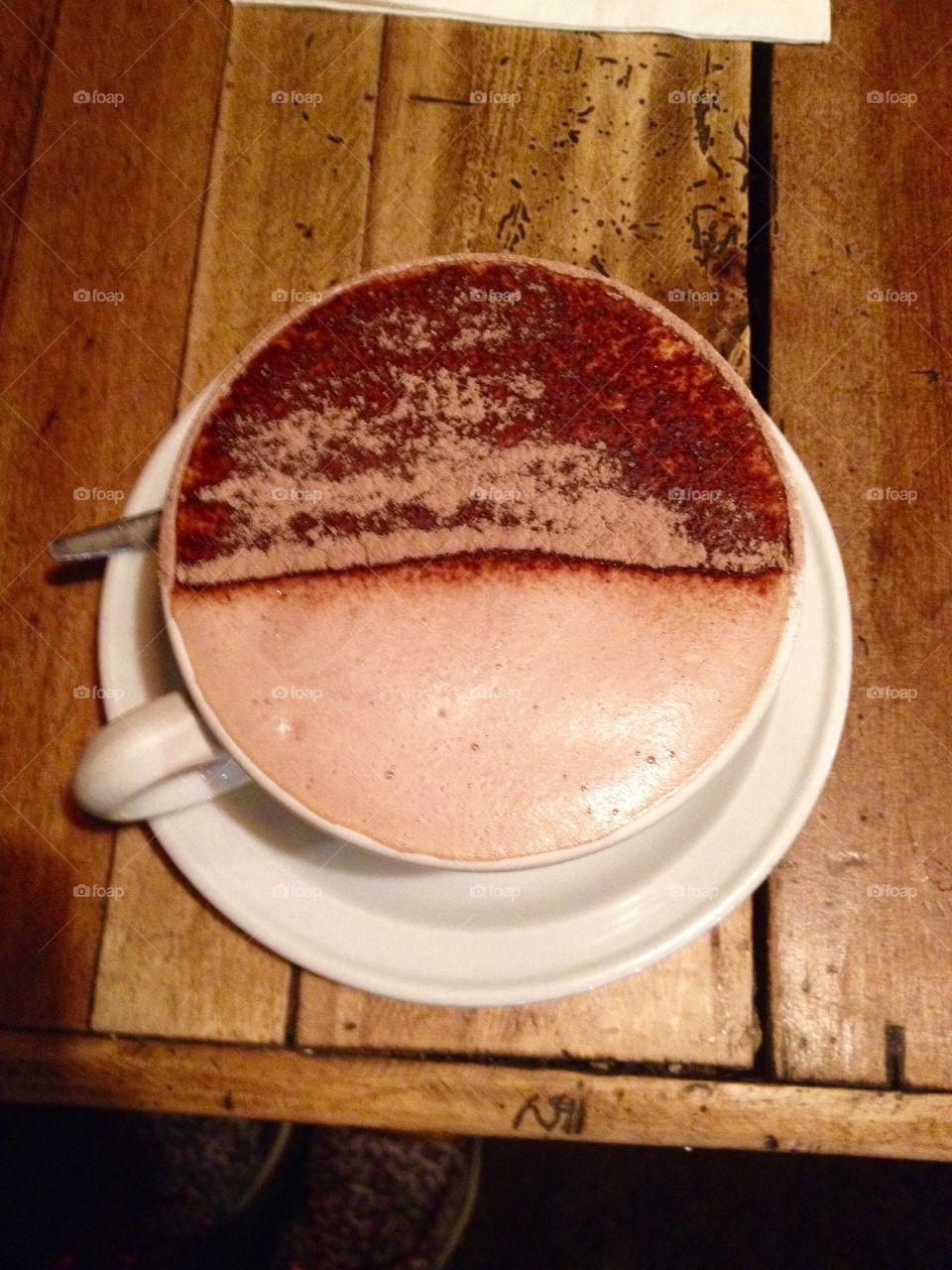 Getting warm. Hot chocolate