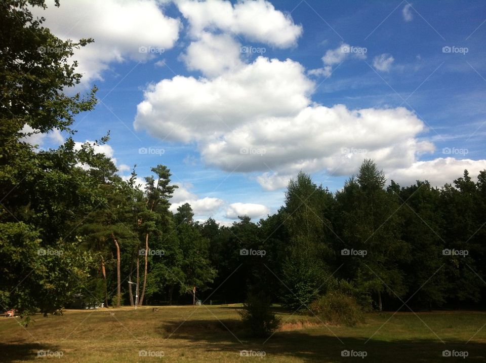 sky clouds woods france by eeefje