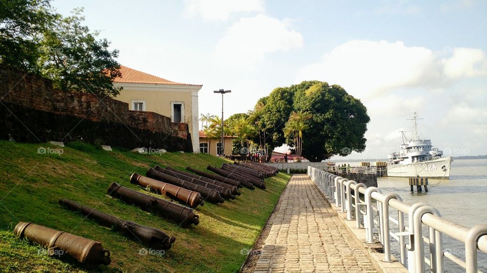 Forte do Castelo, vista lateral, Belém, Pará
