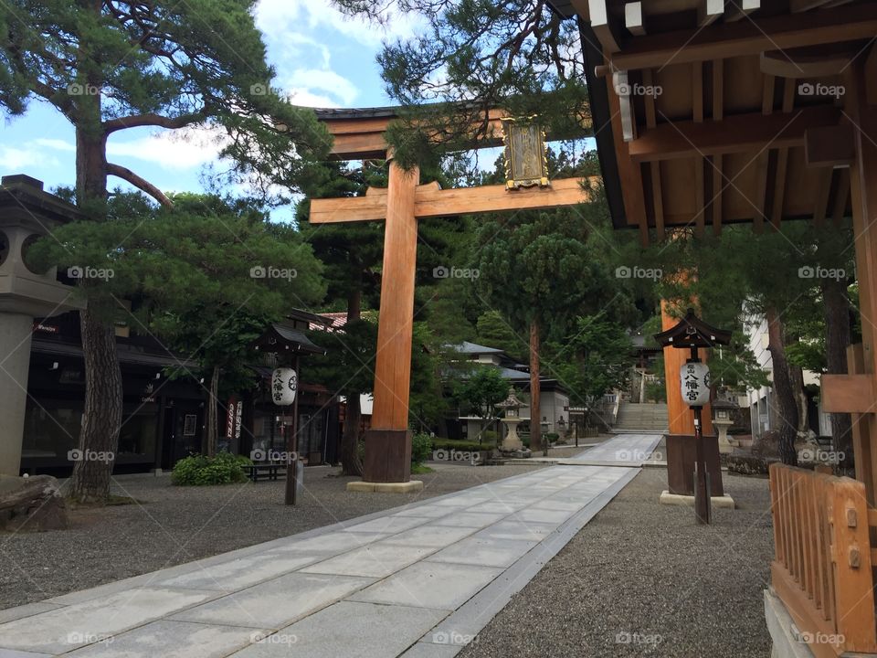Entrance to Sukurayama Hachiman Shrine, Japan