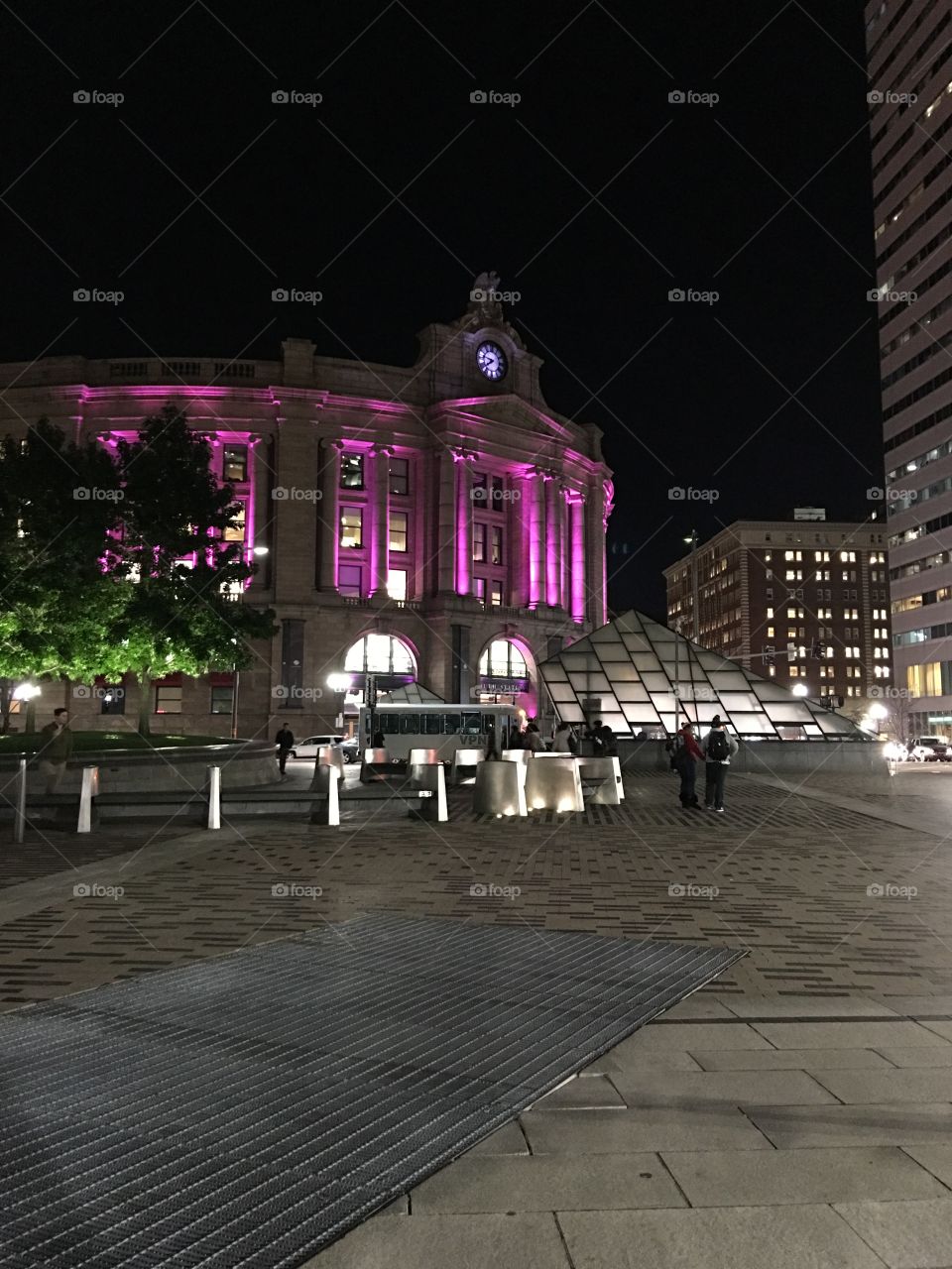 South Station goes pink for breast cancer