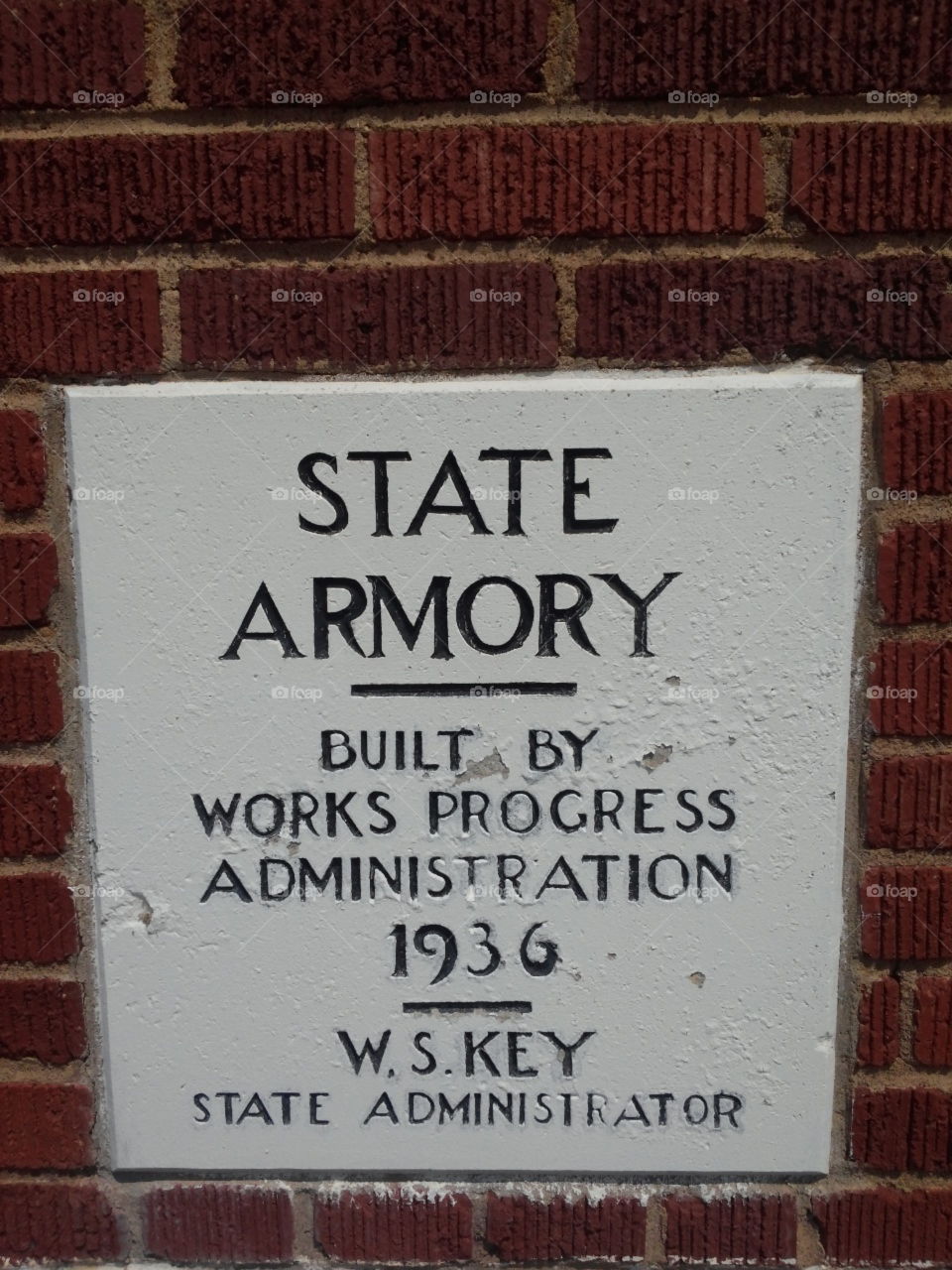 Old Brick Armory Sign-1936
Weatherford, Oklahoma