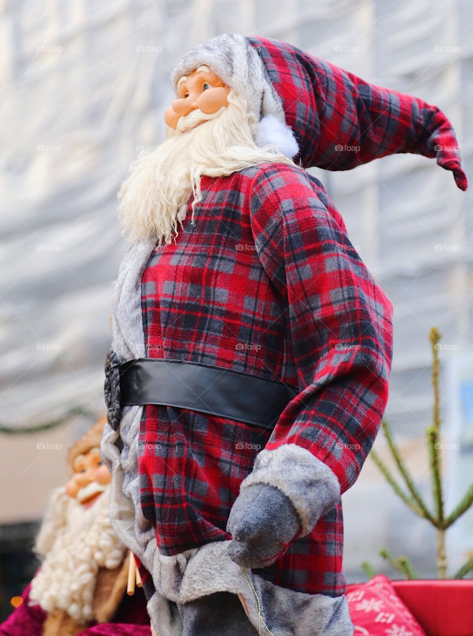 Santa Claus dressed in patterns 