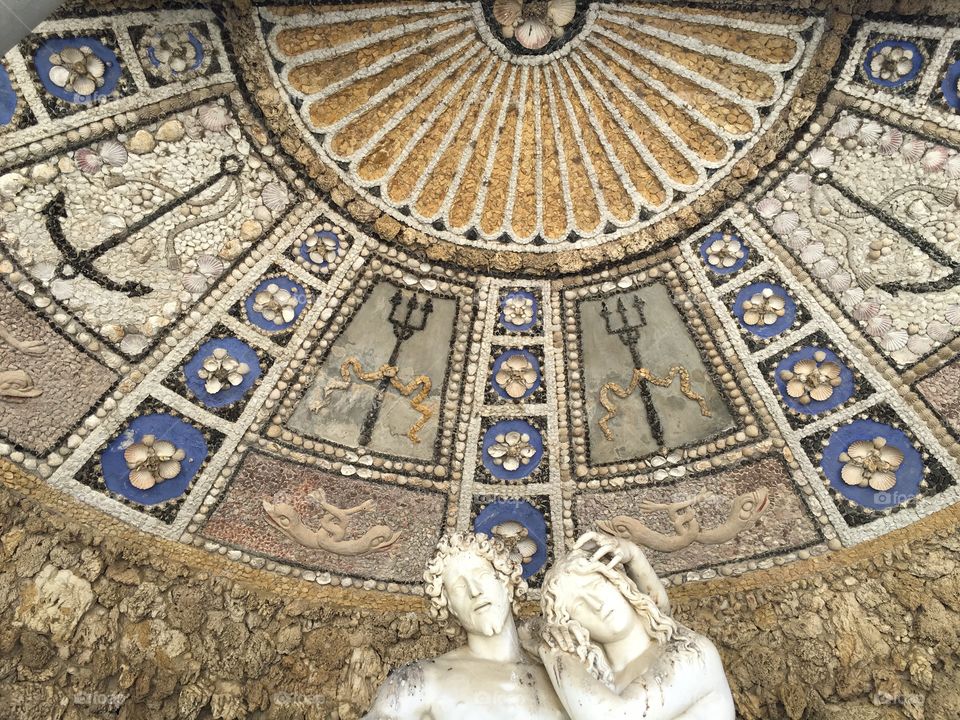 Low angle view of ceiling pattern