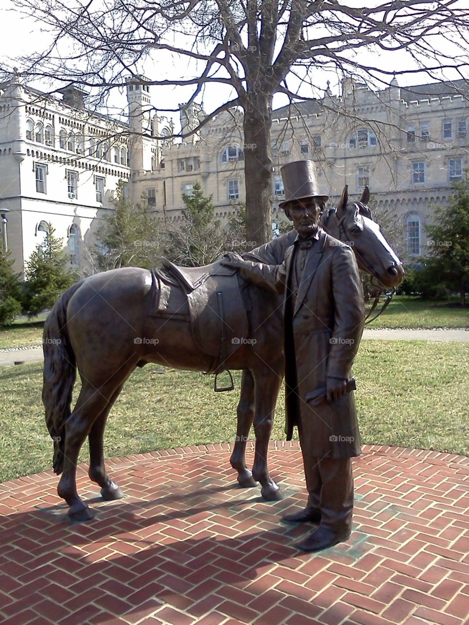 President Lincoln and his horse