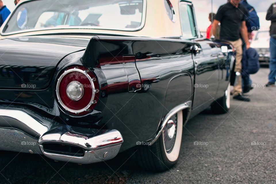 Closeup shot of old timer vintage car