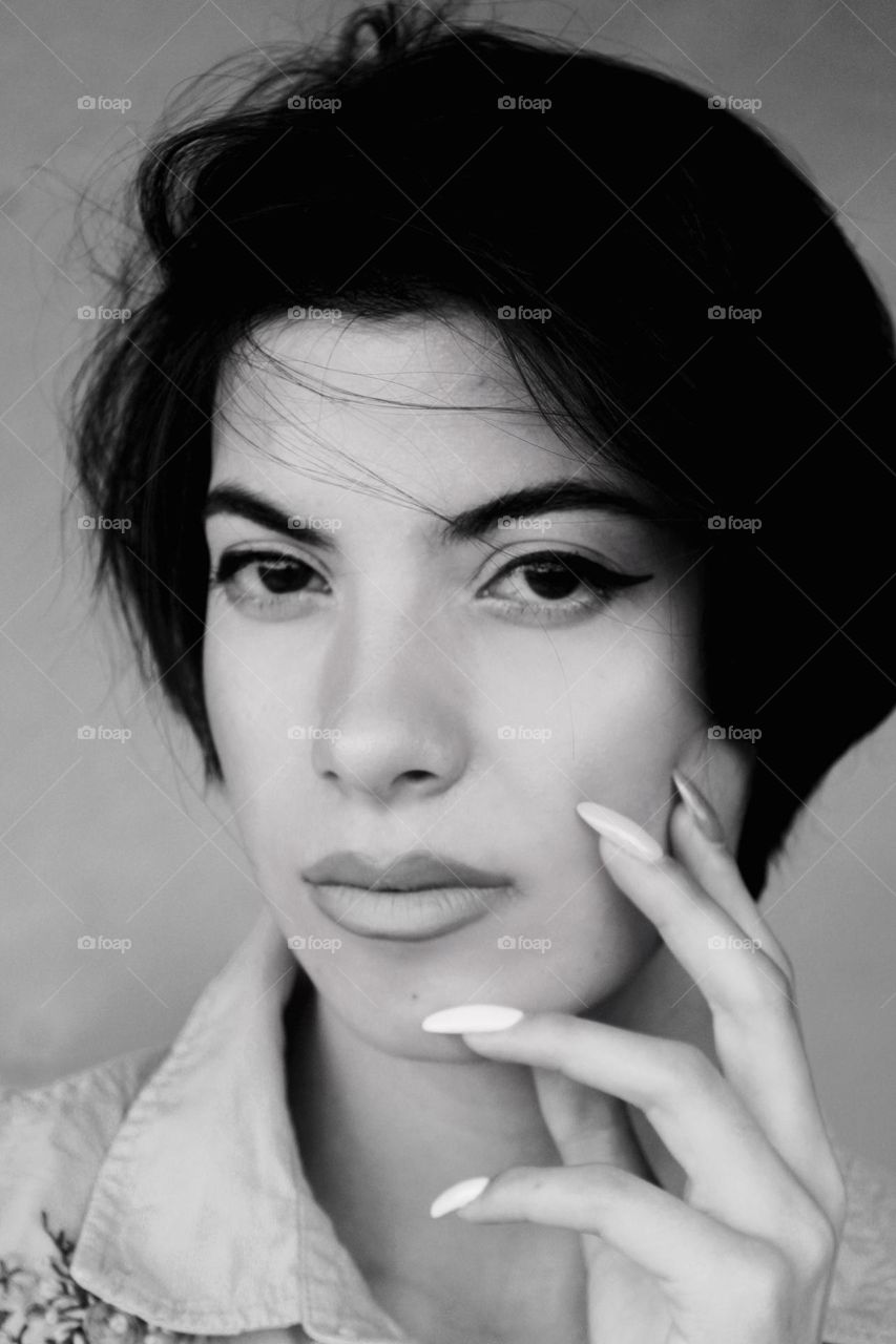 Black and white portrait 