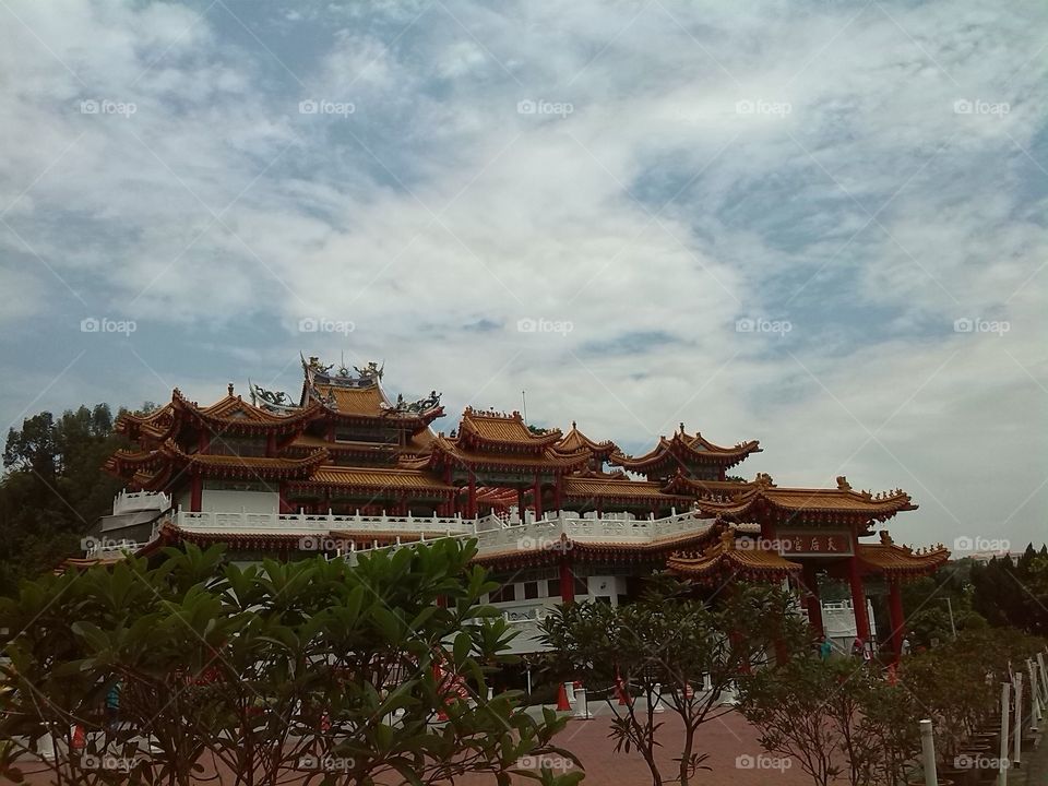 The fish in the blue sky is showing the power of this temple.(Legend of this temple)(Kuala Lumpur, Malaysia)