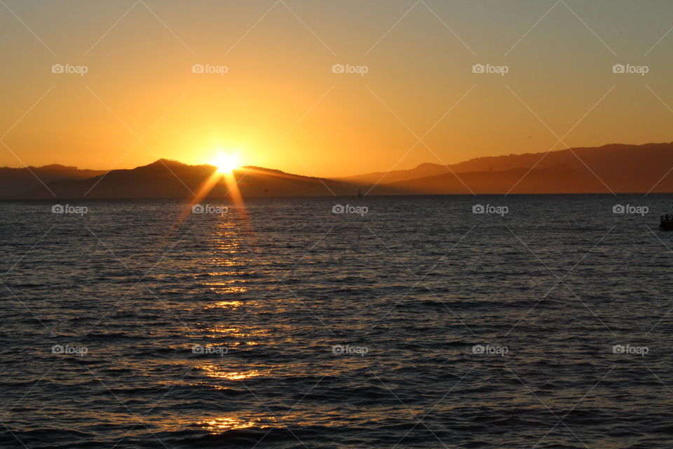 Sunset, Dawn, Water, Sun, Evening