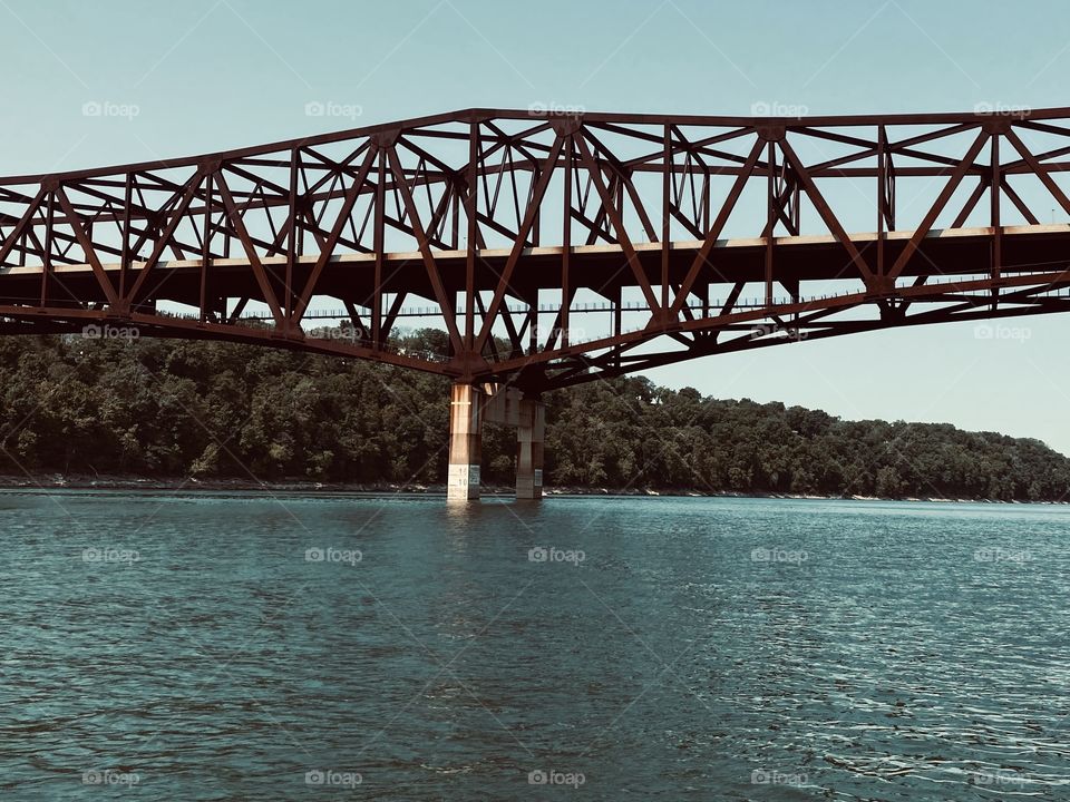 Cool bridge over the breathtaking Lake Cumberland in Kentucky 