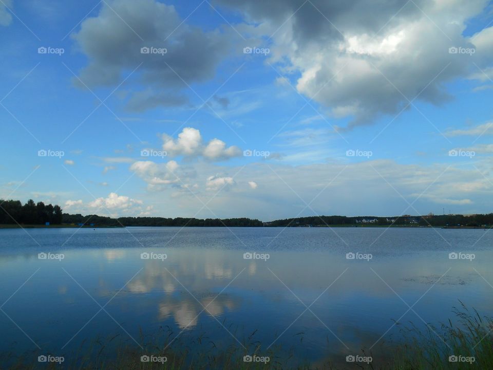 lake blue background