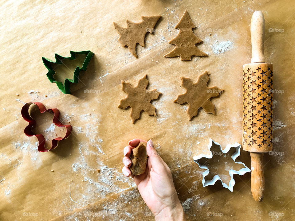 Christmas, No Person, Baking, Gingerbread, Starfish