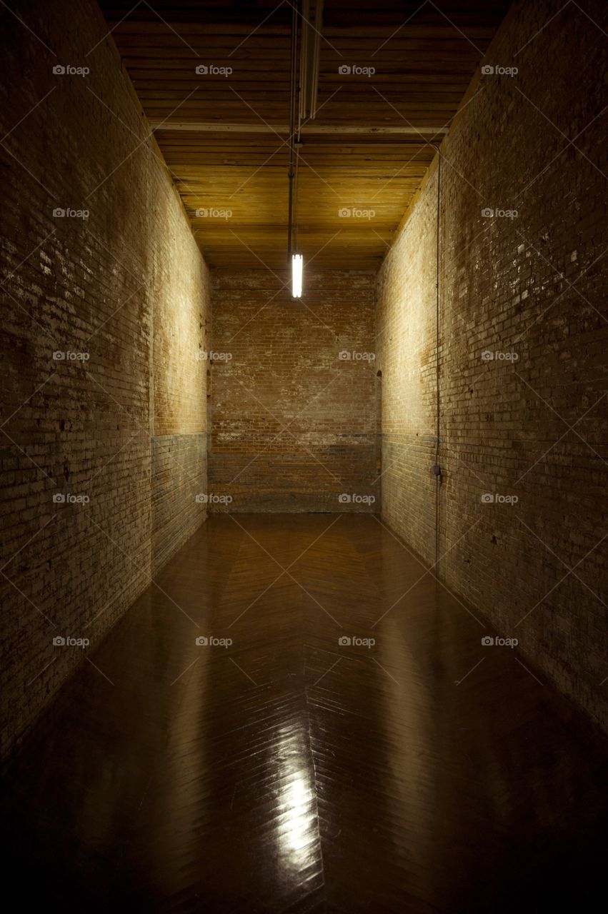 Deadend empty hallway
