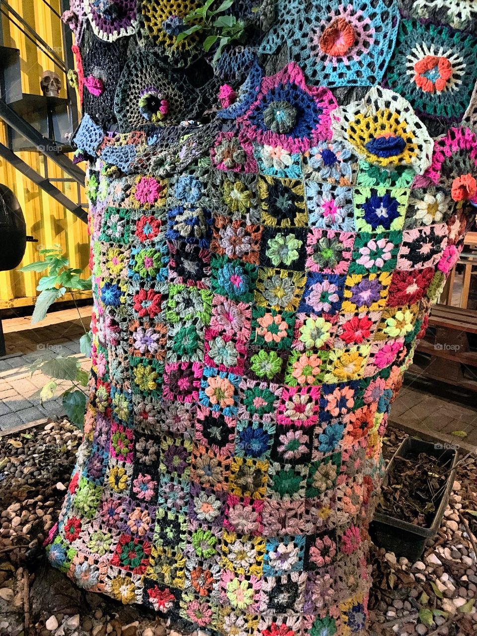 crochet tree cover