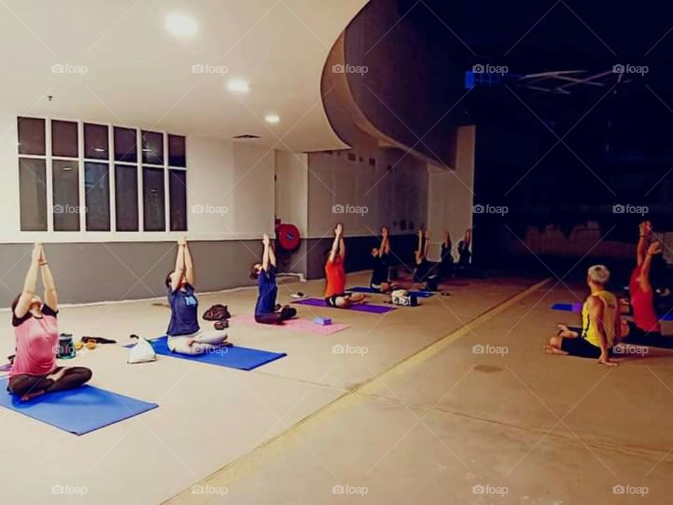 Silent indoor yoga
