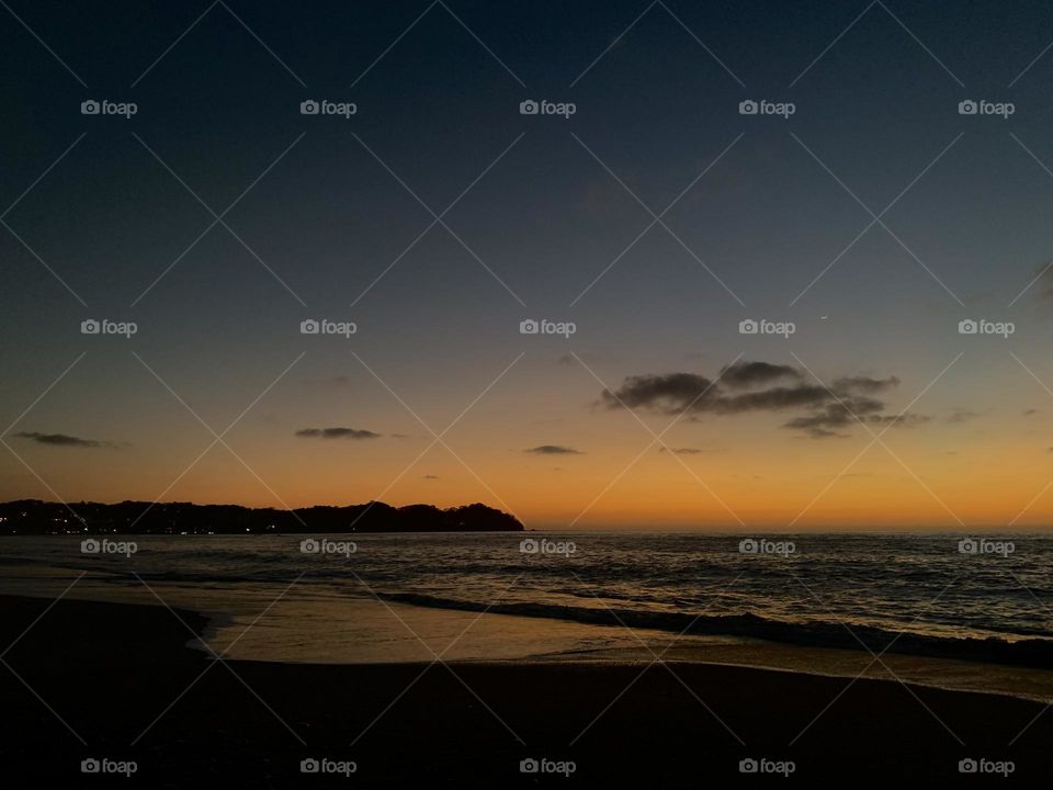 Atardecer desde la playa de Sayulita