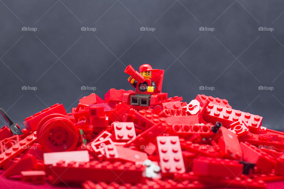 Red Lego mountain 