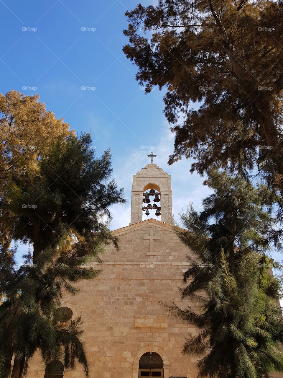 st. george's church and the madaba mosaic map in madaba, jordan