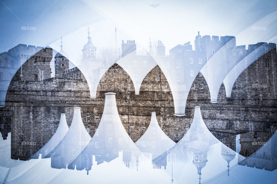 An interesting double exposure of London street patterns.