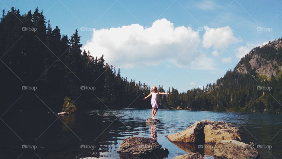 Girl on Rock