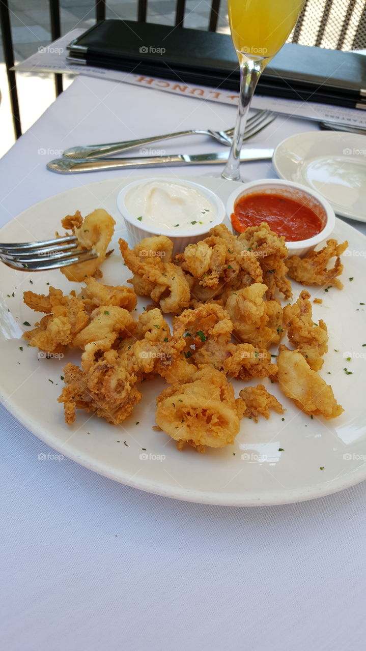 Fried Calamari . Calamari 
