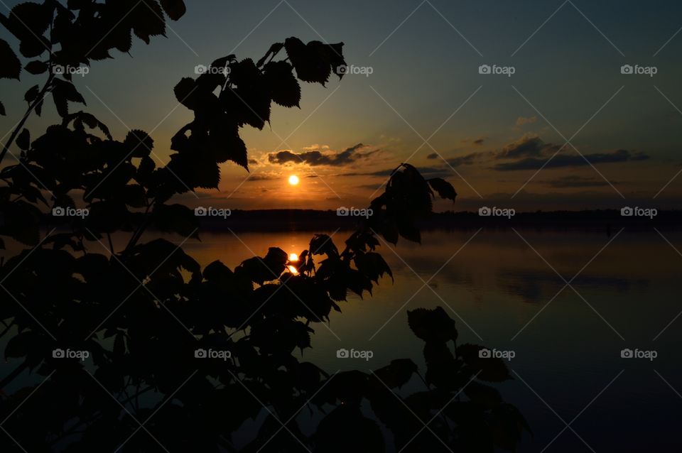 beautiful spring sunset