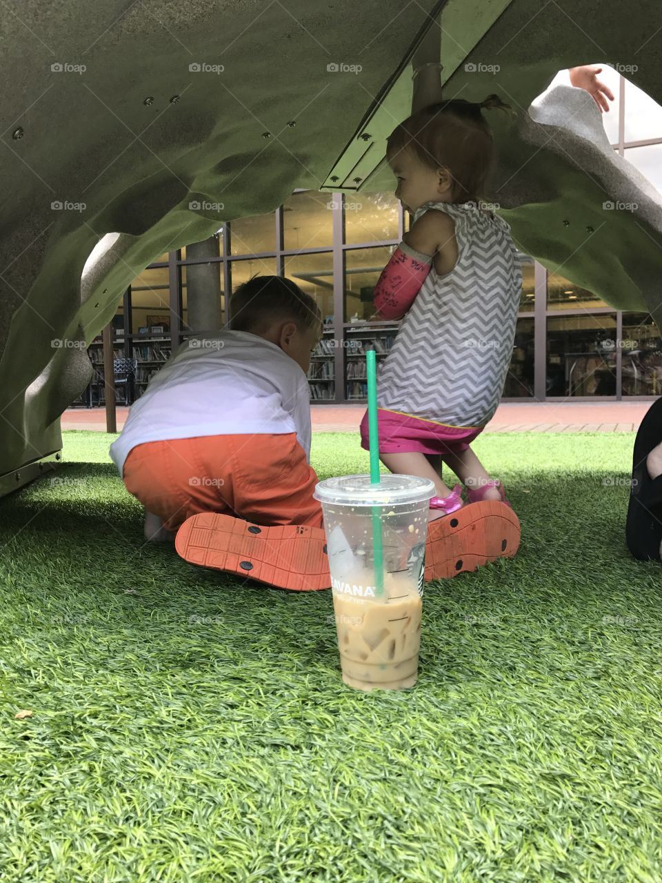 How do you keep up with kids at the park? Iced coffee!!!!! 