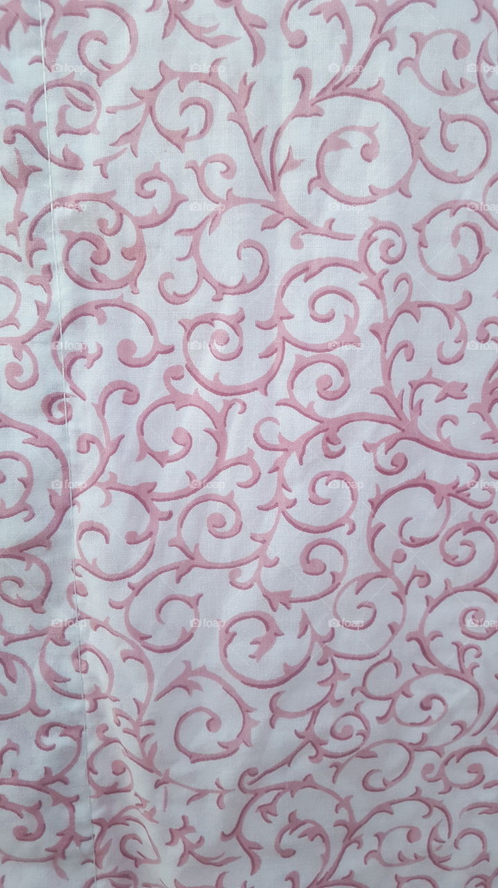 pink design in cloth