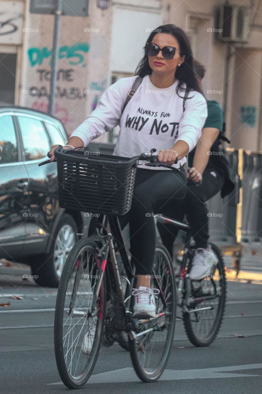 Cyclist at the "Cyclists of the streets of Belgrade city" event