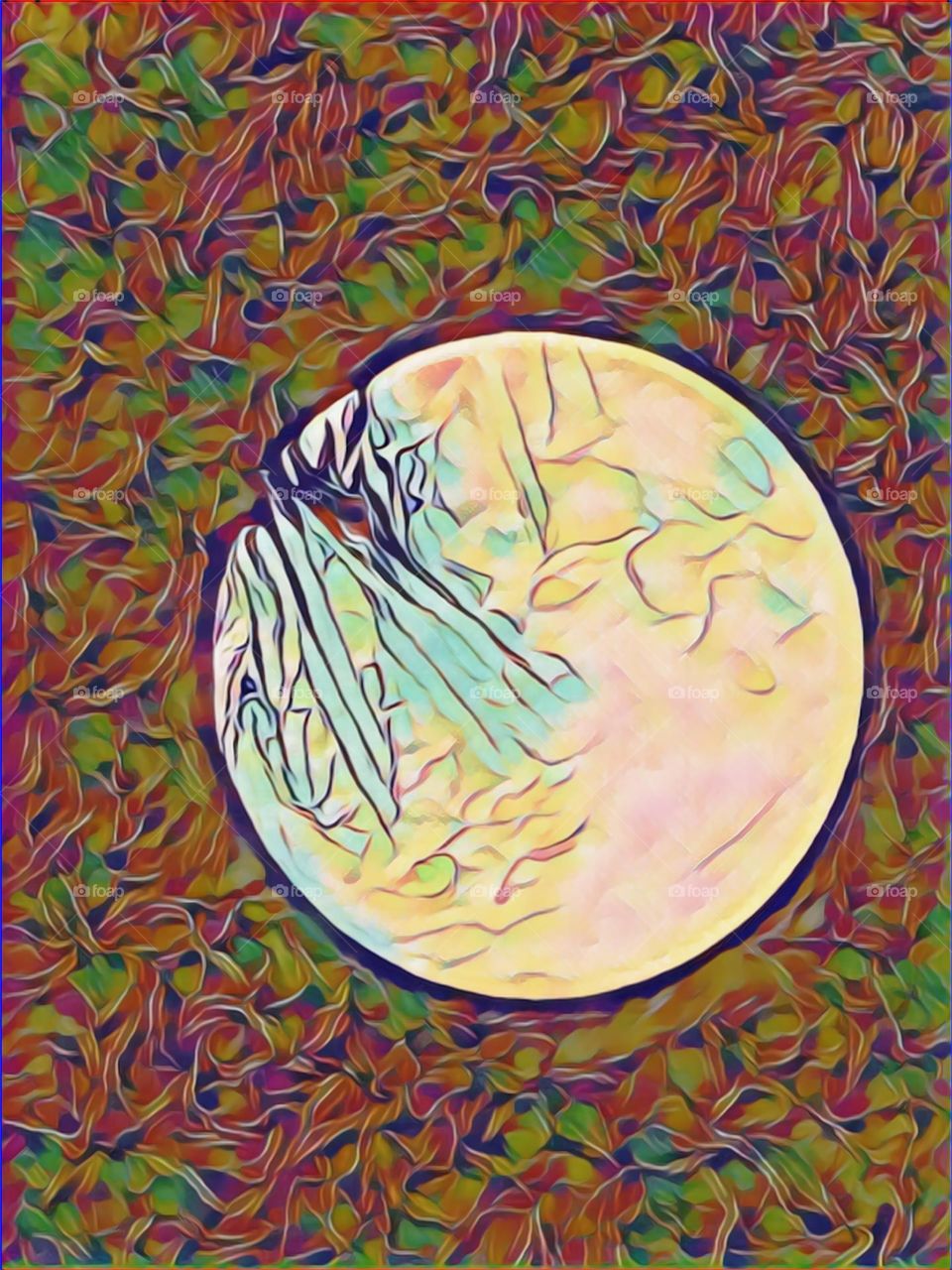 Strawberry Moon Abstract 