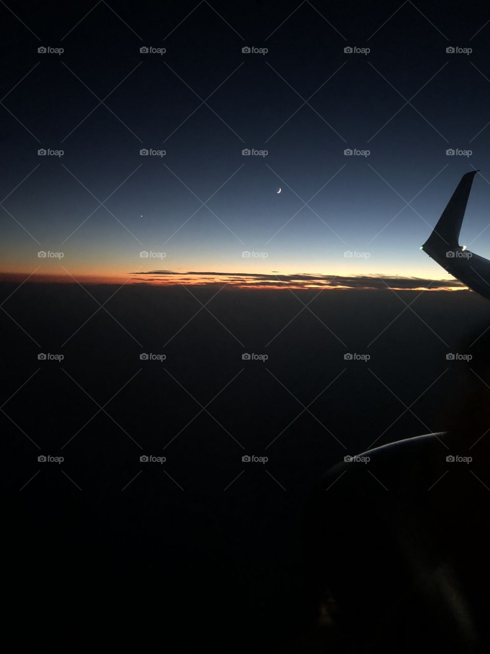 Sunset from flight