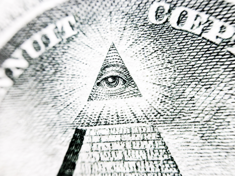 eye usa money pyramid by gene916
