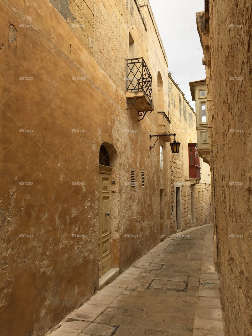 Limestone streets in Malta 