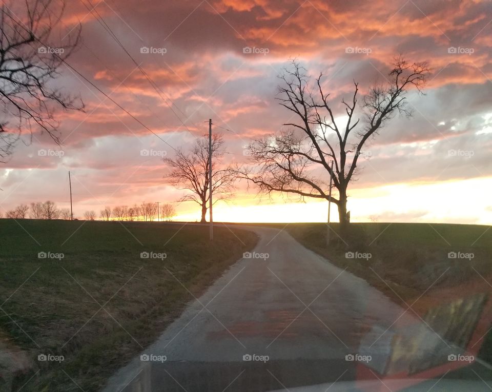 country roads rural Indiana amazing sunsets