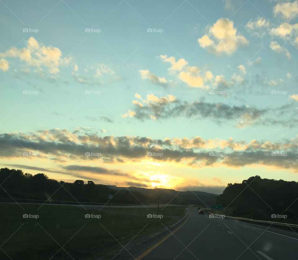 Road trip sunrise