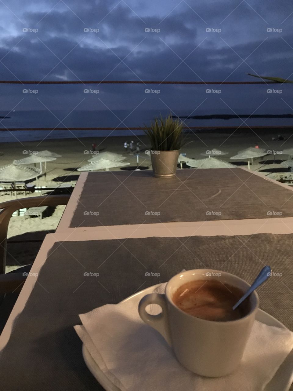 Coffee front of beach 