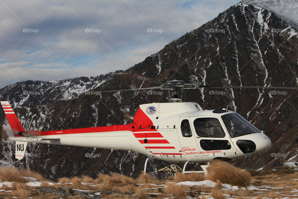 Helicopter flight to the Remarkables
