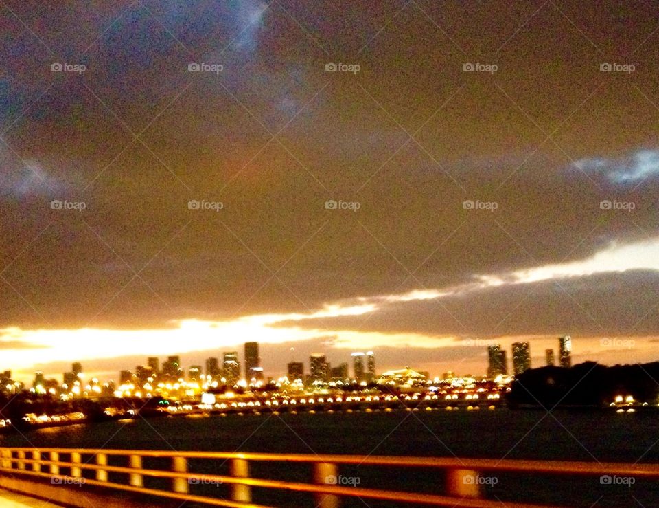 Sunset, Street, City, Blur, Travel