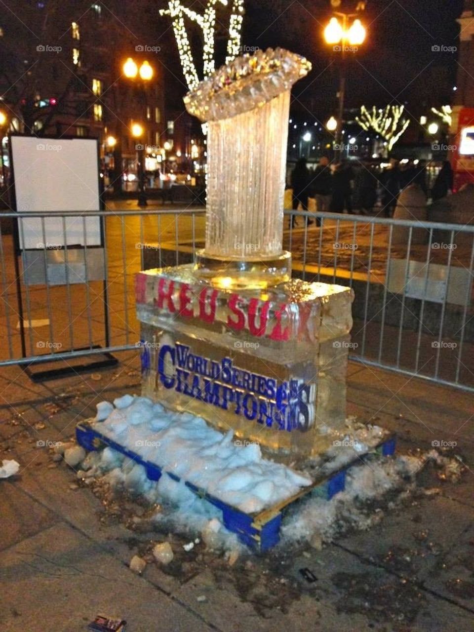 Red Sox Ice Sculpture