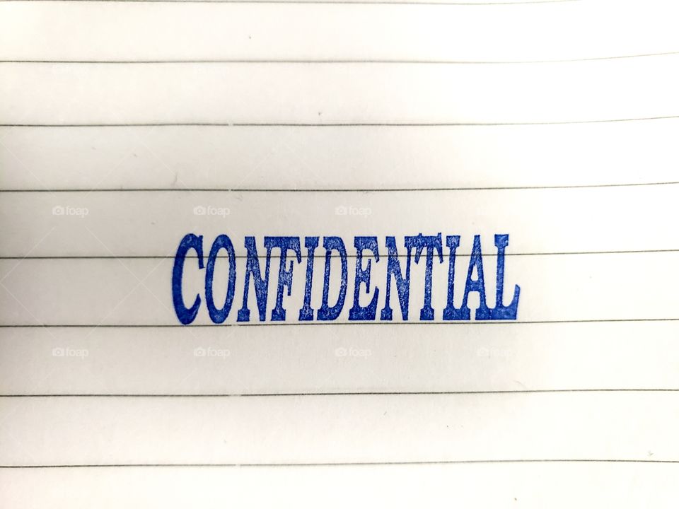 Confidential stamp