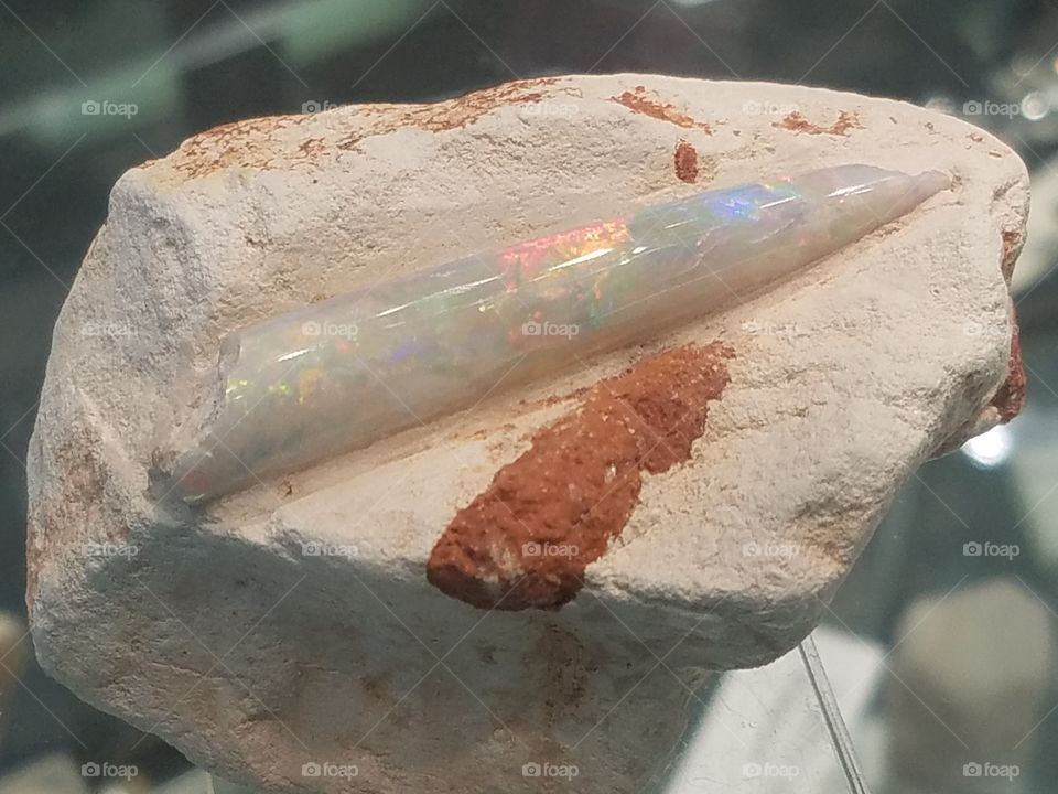 Opal in stone