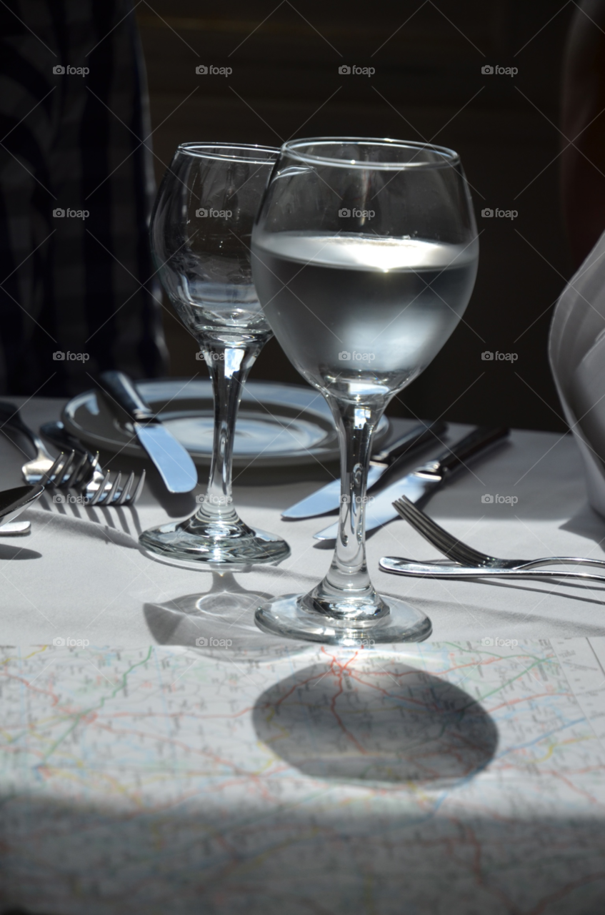 water sunlight wineglass map by ibphotography