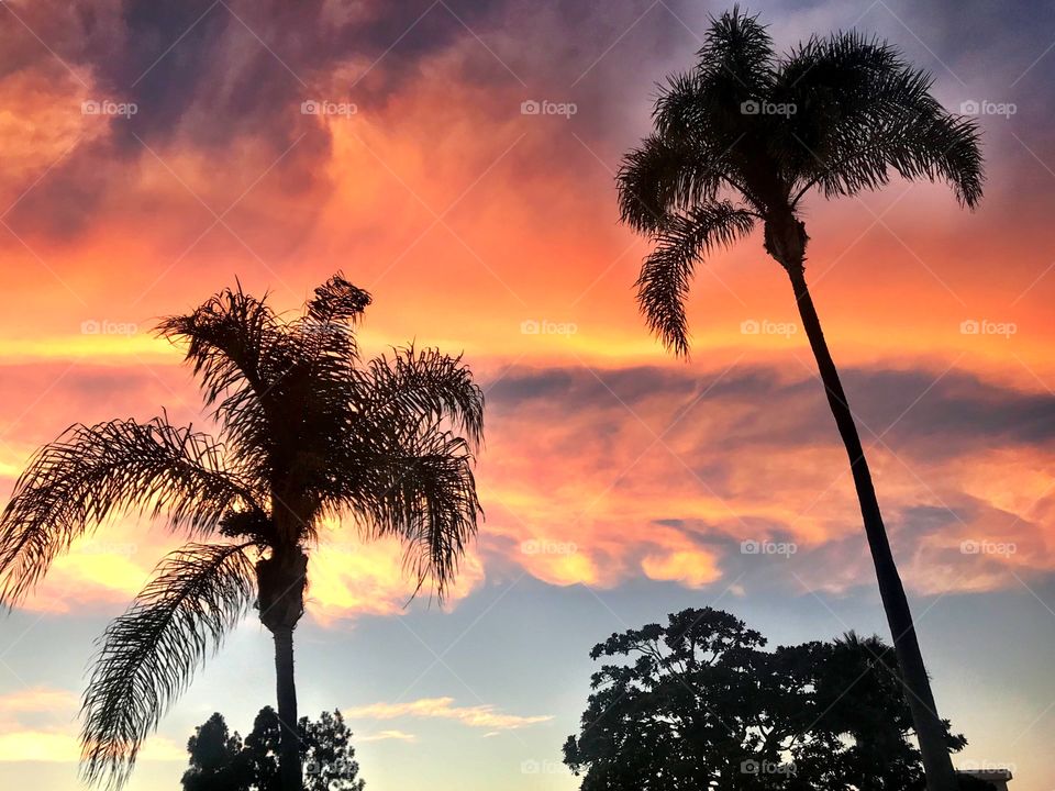 Super sunset sky in Coronado, CA