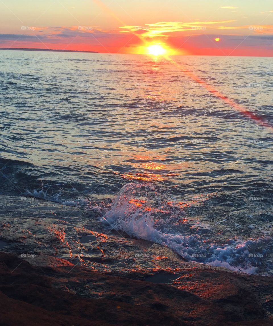 Water, Sunset, Sea, Ocean, Beach