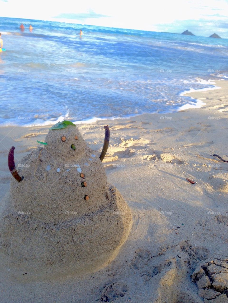 Beach snowman