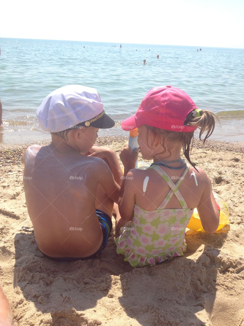 Children on a beach