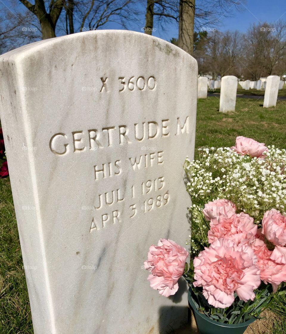Cemetery grave stone 