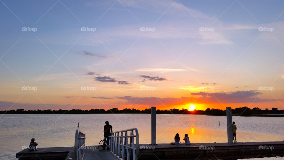 Cycling to the sunset